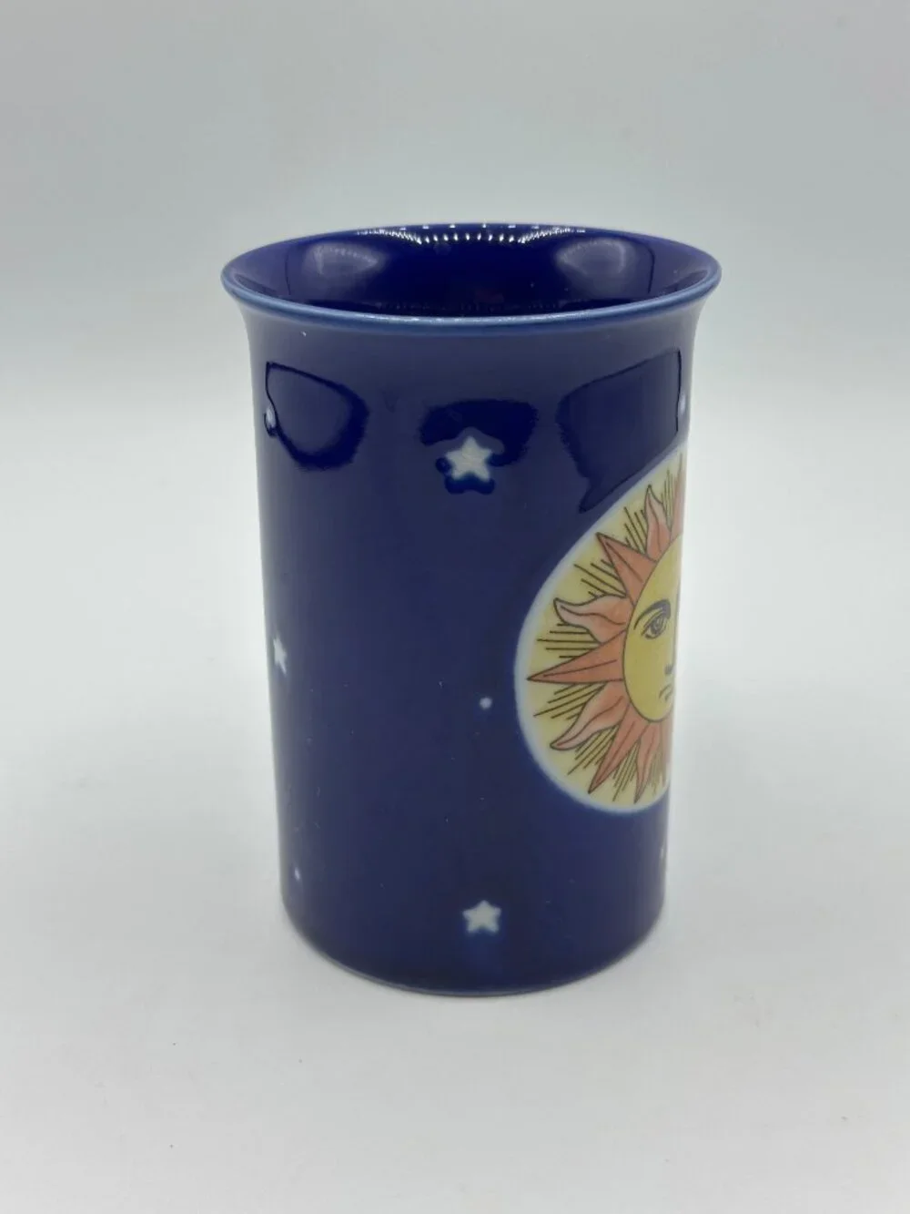Pier 1 Celestial Sun Cobalt Blue Coffee Cup